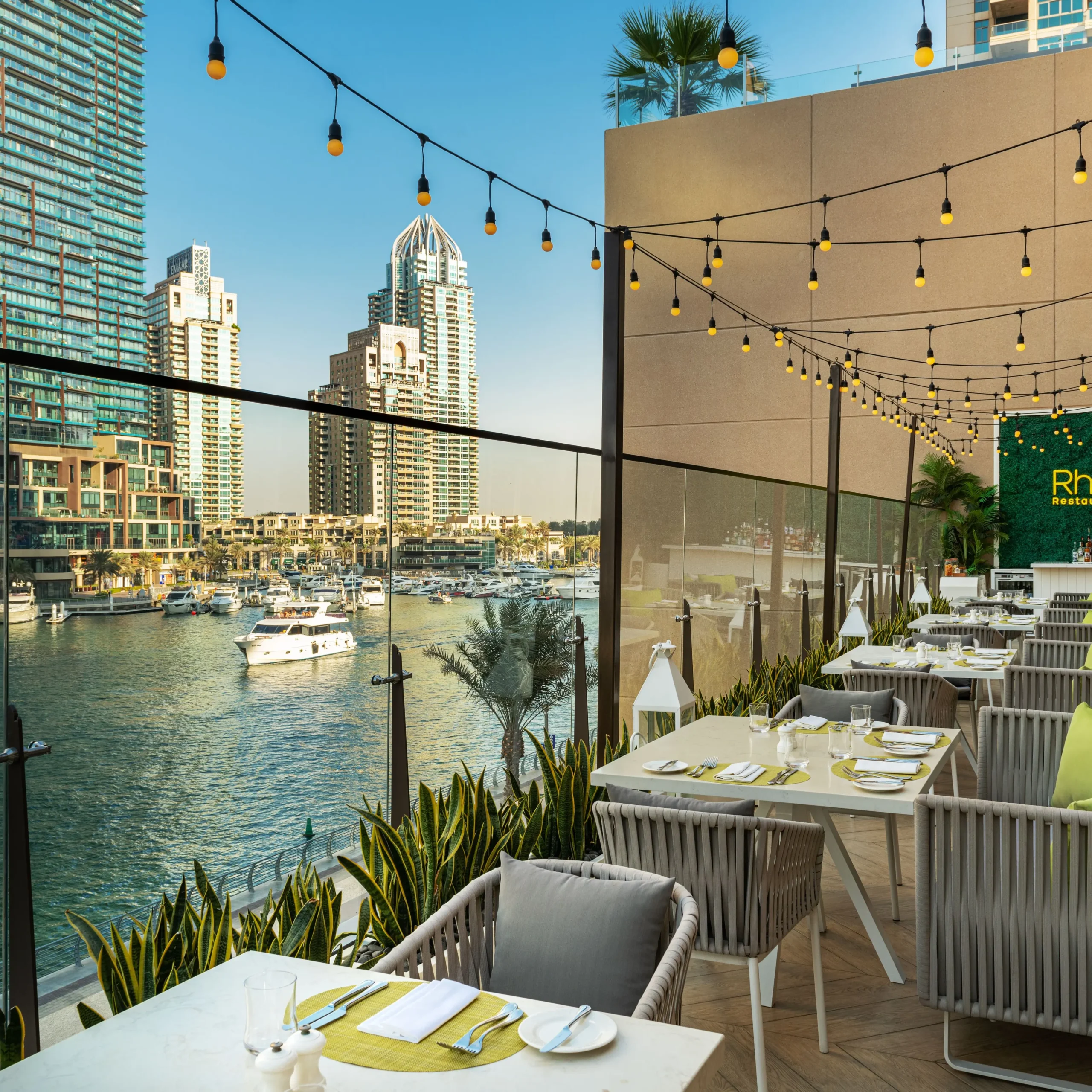 Exclusive dining area in Rhodes W1 Top Restaurants in Dubai