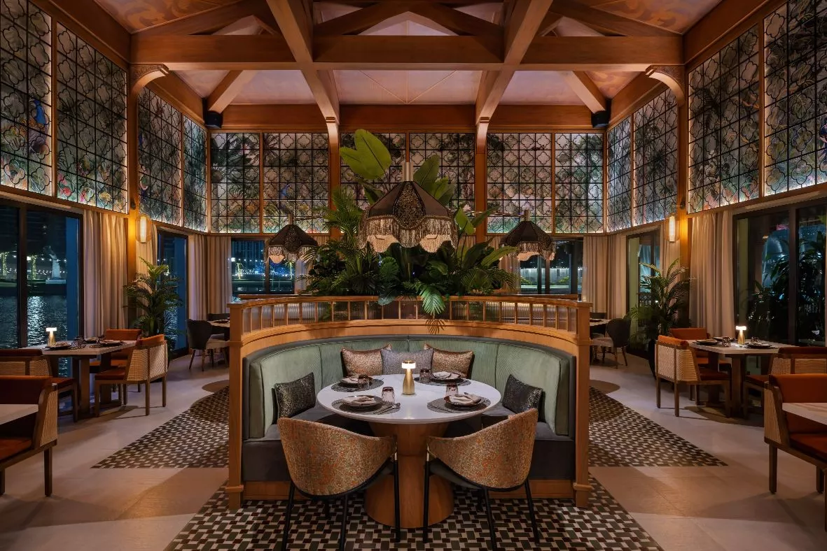 Romantic dinner setup at Thiptara Top Restaurants in Dubai