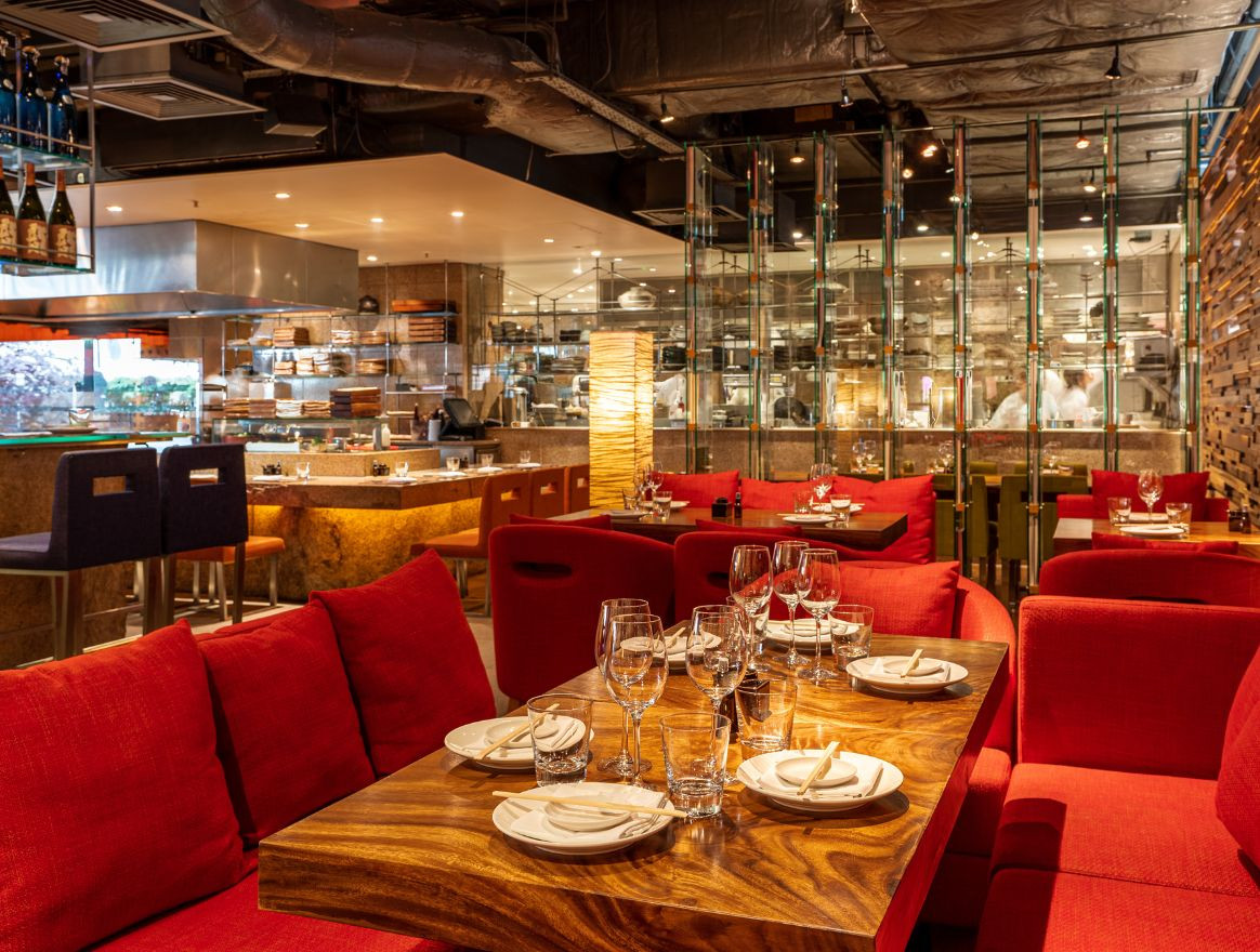 Zuma's elegant dining setting Top Restaurants in Dubai